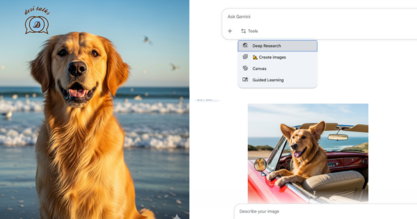 pictire of dog, editing in google gemininano banana