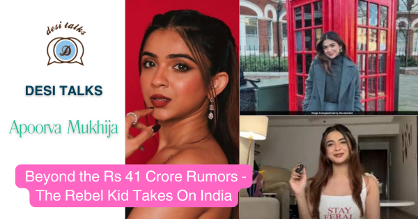 Apoorva Mukhija, also known as The Rebel Kid, smiling during an interview about her net worth rumors.