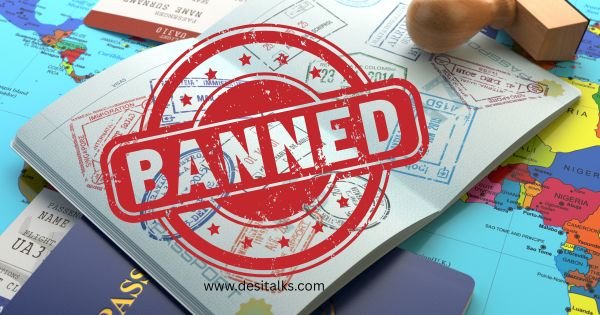 Map highlighting nine countries affected by UAE temporary visa ban