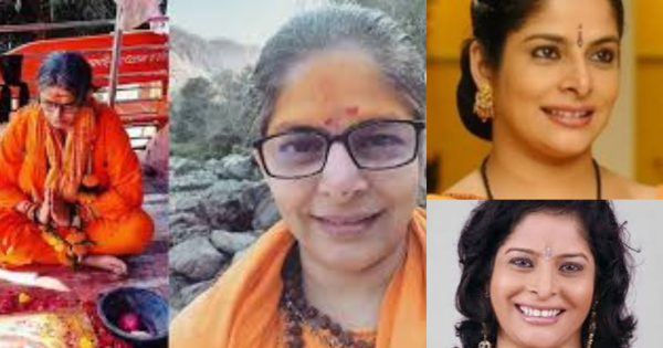 Nupur Alankar, now known as Peetambra Maa, during her spiritual journey after quitting showbiz to embrace sanyaas in the Himalayas.