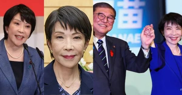 Sanae Takaichi, Japan’s ‘Iron Lady’, speaking at a press conference with determination, symbolizing a new era of leadership for Japan.