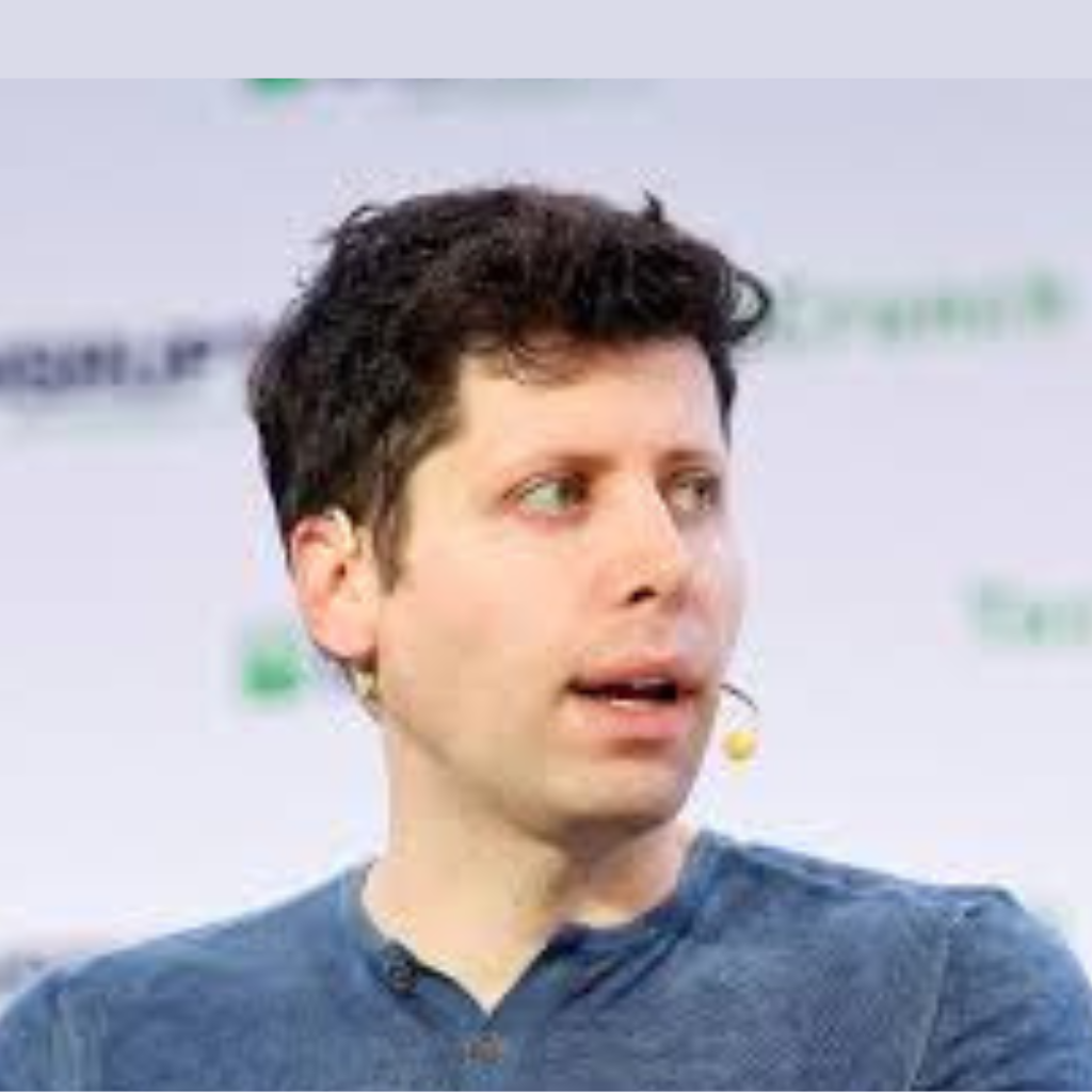 Sam Altman Google ai, speaking at a tech event, addressing competition between OpenAI and Google.