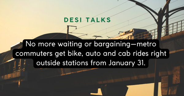 Delhi Metro commuters exiting a station as bike taxi, auto and cab services launch for last-mile travel