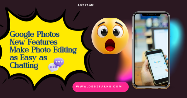 Google Photos new features AI editing interface showing voice and text commands