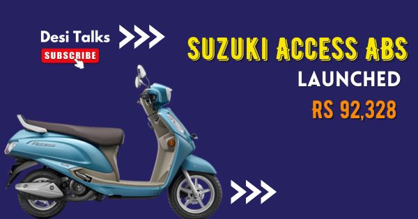 Suzuki Access ABS launched at Rs 92,328 with single-channel ABS for safer braking