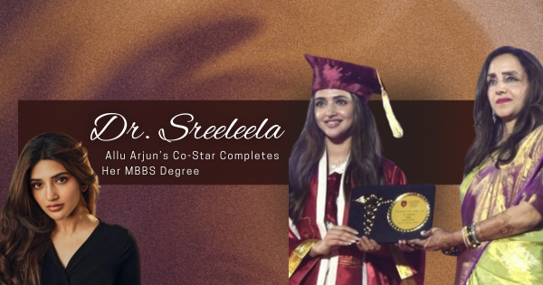 Sreeleela on a Tollywood film set while studying for her MBBS exams