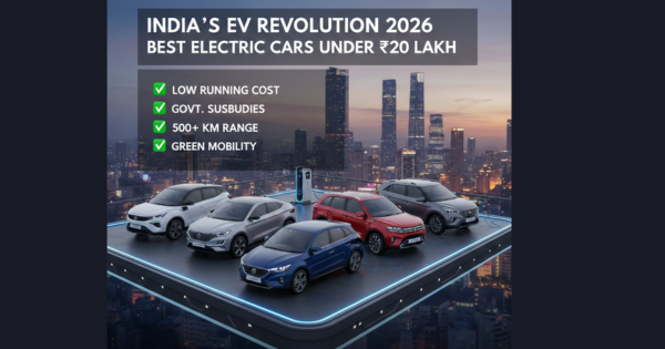 Affordable electric car under ₹20 lakh in India 2026 SUV comparison with price and range