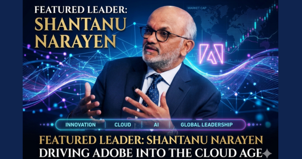 Adobe CEO Shantanu Narayen speaking about Adobe Creative Cloud and AI innovation.