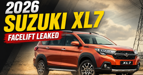 Suzuki XL7 facelift 2026 side profile with new alloy wheels